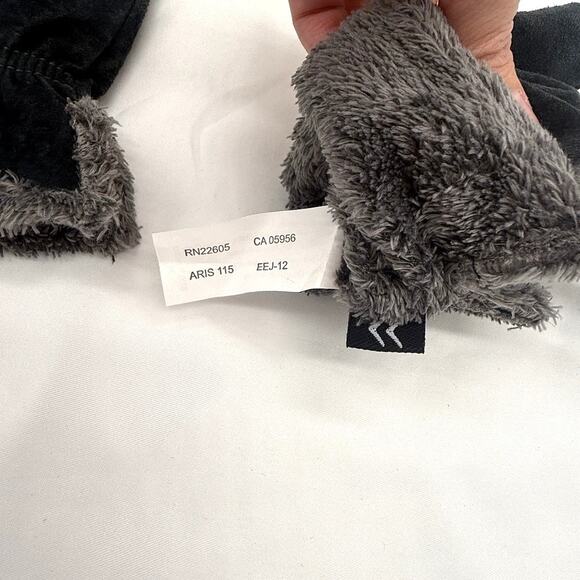 ARIS Genuine Leather Gloves Black Faux Fur Lined Women’s Medium - Picture 5 of 9
